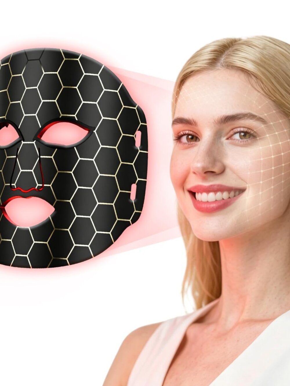 NEW Mask 7 Modes Rechargeable Silicone Facial Soft Flexible